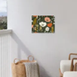 Bloemen - Illustratie - Groen tuinposter los doek klein -sfeer8