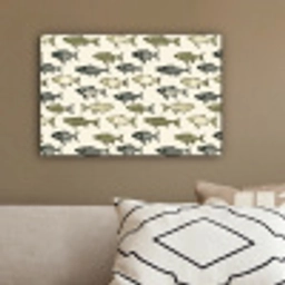 Vissen - Klassiek - Groen canvas 2cm klein 34 -sfeer3