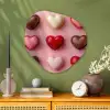 Macarons - Hartjes - Kleurrijk - Roze Wandcirkel Organisch Plexiglas middel -sfeer2