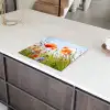 Zomerdans van Klaprozen en Korenbloemen Inductie beschermer vinyl 3mm middel -sfeer8