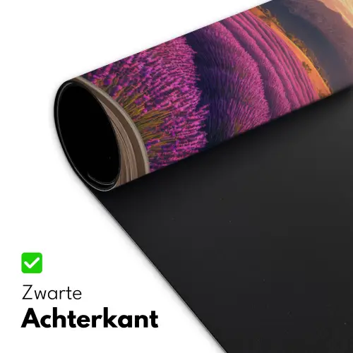 Doorkijk - Lavendel - Landschap - Bloemen - Paars Muismat XXL klein -sfeer2