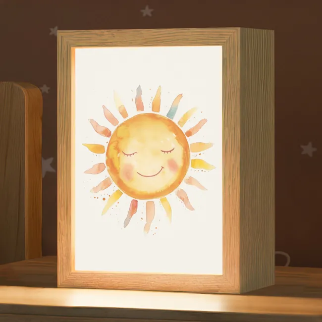 Nachtlampje - Zon - Watercolor - Geel