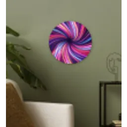 Abstract - Swirl - Futuristic - Neon Wandcirkel kunststof plaat 5mm dik klein -sfeer3