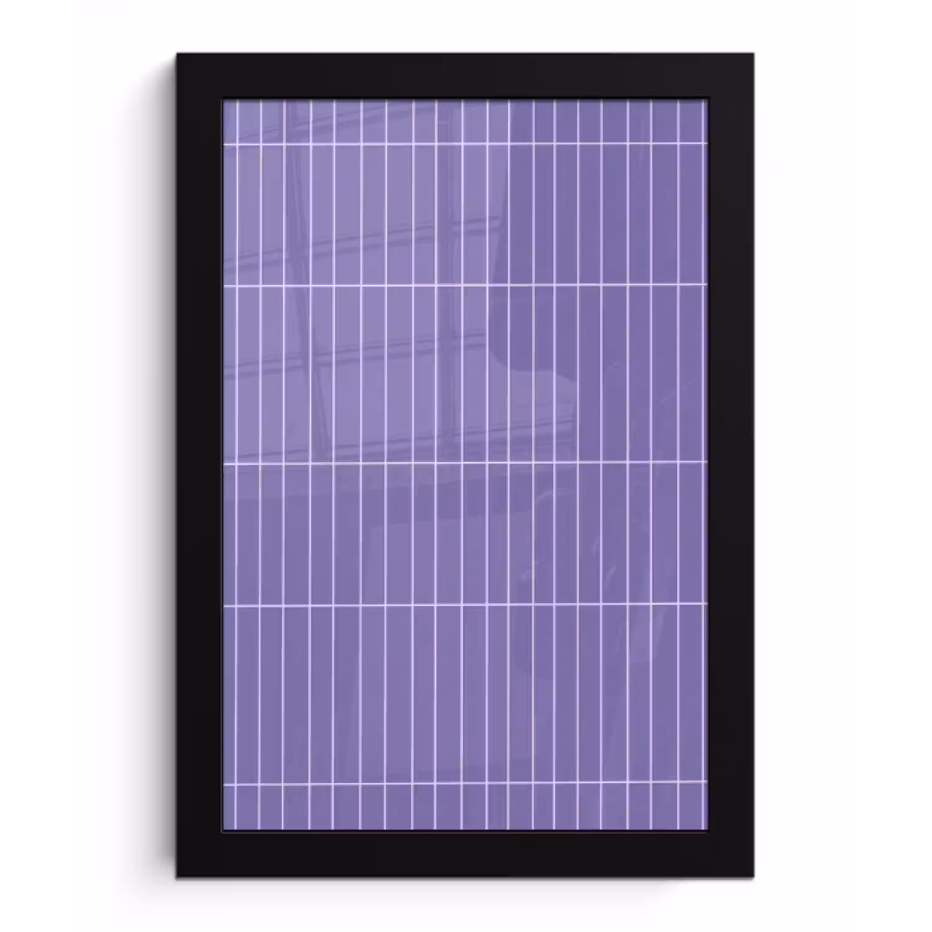 Patroon - Tegel - Lila fotolijst zwart zonder passe partout klein 224 -3d