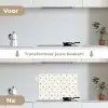 Hart - Dotline - Wit - Zwart keuken achterwand spatscherm klein 900 -voor_na_NL