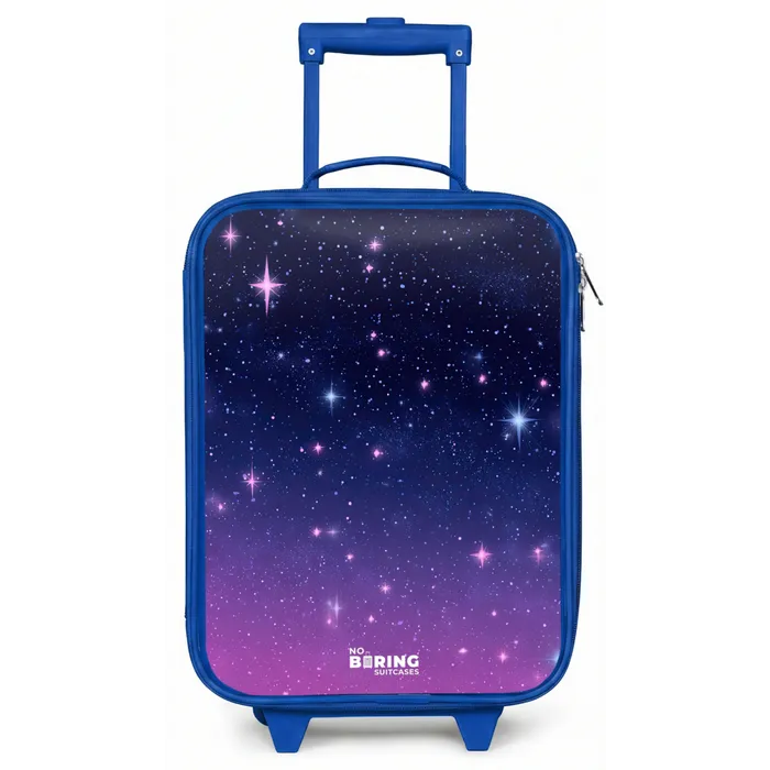 Sterren - Galaxy - Blauw - Roze Kinderkoffer - Blauw klein -zz3dotto