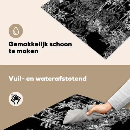 Tropisch - Jungle - Bomen - Bladeren Inductie beschemer met haakjes klein -ky-schoon-nl