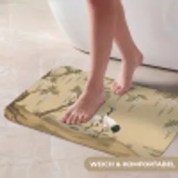 Kraanvogels - Water - Beige Badmat klein -USP_ZachtDE
