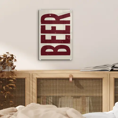 Japandi - Beer - Red - Retro plexiglas 5mm klein -sfeer4