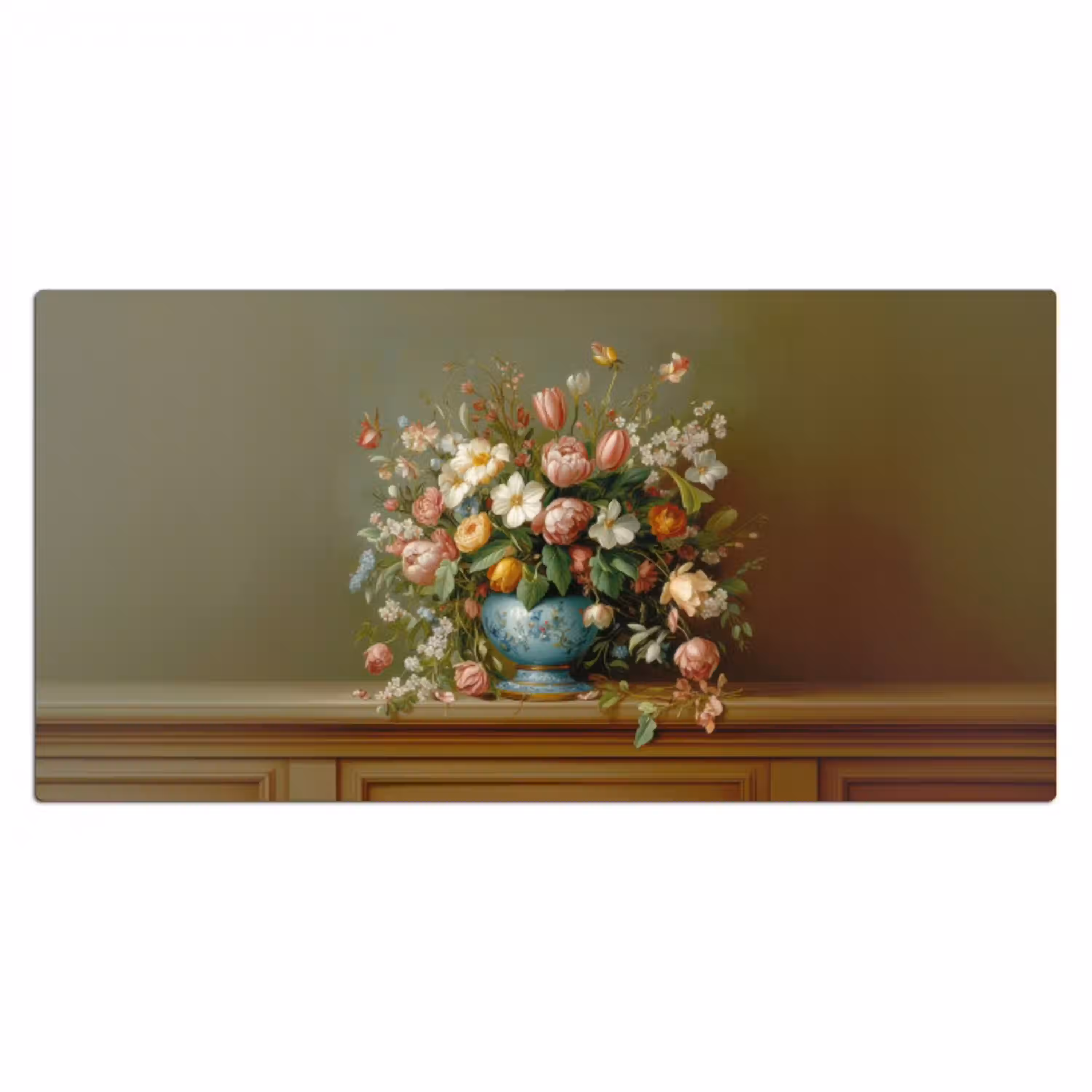 Vaas - Pastel - Kleuren - Bloemen Muismat XXL klein -3d_leeg