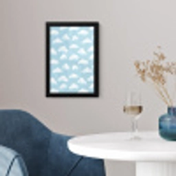 Wolken - Illustratie - Blauw fotolijst zwart zonder passe partout klein 224 -sfeer4