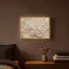 Bloemen - Modern - Beige - Wit - Bloesem Light Box met batterij (Wandlamp) middel -sfeer4