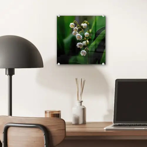 Bloemen - Wit - Bladeren - Lelietjes plexiglas 5mm klein -sfeer6