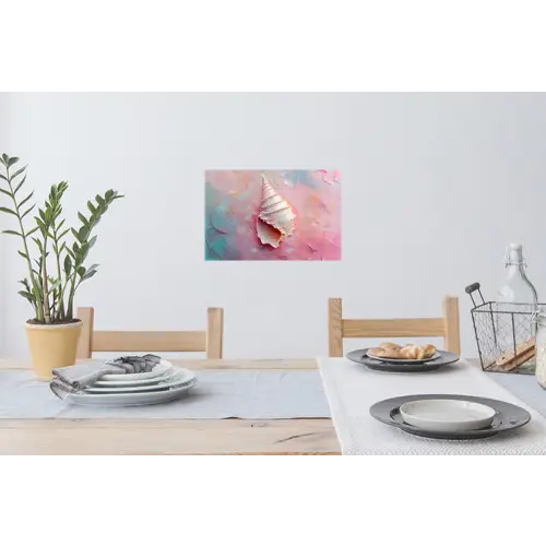 Schelp - Pastel - Pink Muursticker klein -eettafel