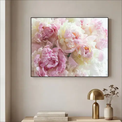 Vintage - Bloemen - Rozen - Natuur Textielframe zwart klein -sfeer2
