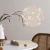 Bloemen - Blaadjes - Patroon Wandcirkel behangsticker klein 186 -sfeer3