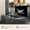 Water - Splash - Water - Zwart keuken achterwand 2 middel -usp_ES