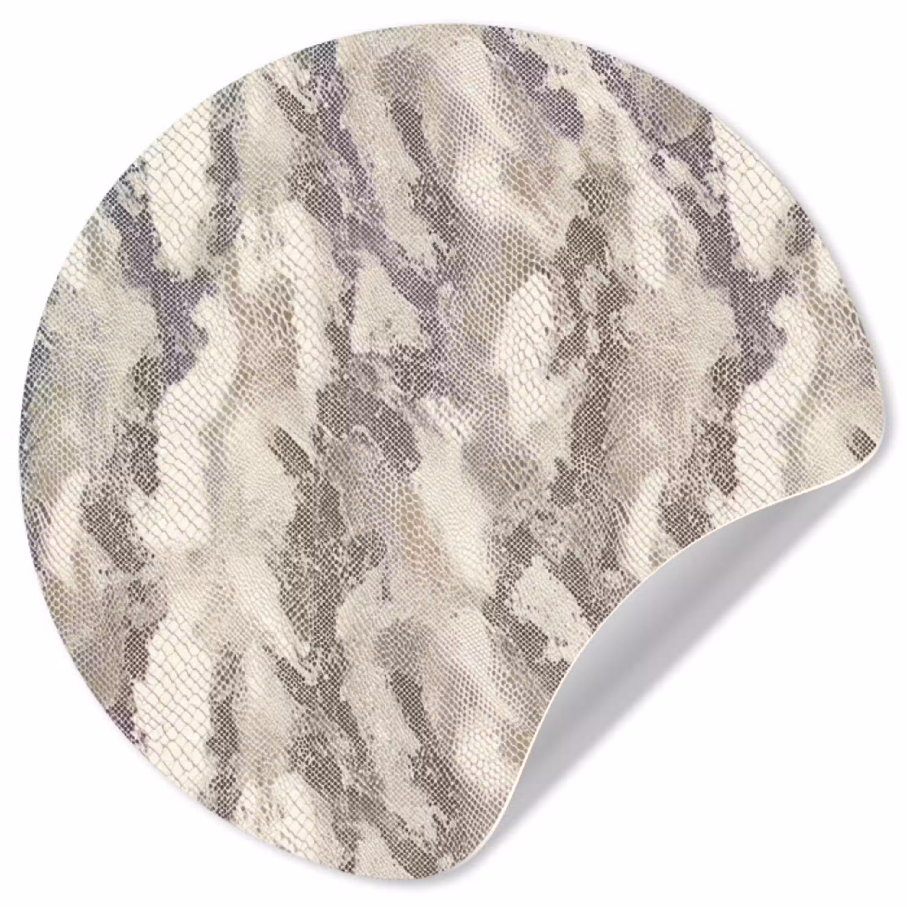 Slang - Patroon - Taupe Wandcirkel behangsticker klein 186 -3d
