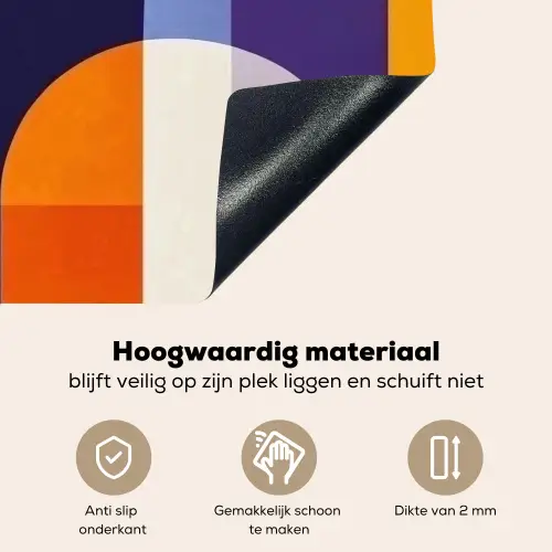 Vormen - Abstract - Grafisch - Oranje Inductie beschemer met haakjes klein -ky-onderkant-nl