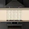 Modern - Geometrisch - Beige keuken achterwand spatscherm klein 900 -sfeer1