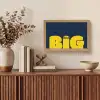 Think big - Blauw - Geel Light Box met kabel (Tafellamp) klein -sfeer2