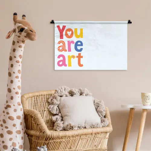 You are art - Kleurrijk - Grafisch Wandkleed katoen klein -wsfeer5_kind