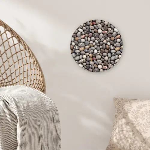 Marmer - Kleuren - Kiezels Wandcirkel plexiglas klein 852 -sfeer5