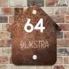 Verweerd metaal - Modern Naambord Huisje klein -sfeer6