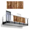 Hout - Planken - Bruin Balkonbeschermer Duitsland klein -3d