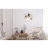 Palmbomen - Zonsondergang - Roze Wandcirkel aluminium klein -woonkamer