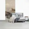 Berglandschap - Mist  - Penseelstreken fotobehang vinyl groot -slaapkamer