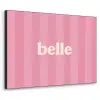 Roze - Gestreept - Belle Textielframe zwart klein -3d