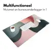 Abstract - Golven - Sierlijk - Roze Muismat XXL klein -sfeer4