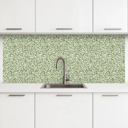Botanisch - Takken - Groen keuken achterwand 2 middel 871 -3d
