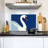 Zwaan - Wit - Snavel - Illustratie Inductie beschemer met haakjes klein -sfeer2