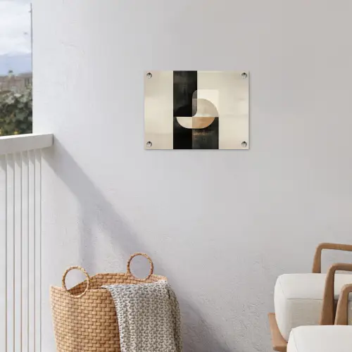 Modern - Vierkant - Vormen tuinposter los doek klein -sfeer8