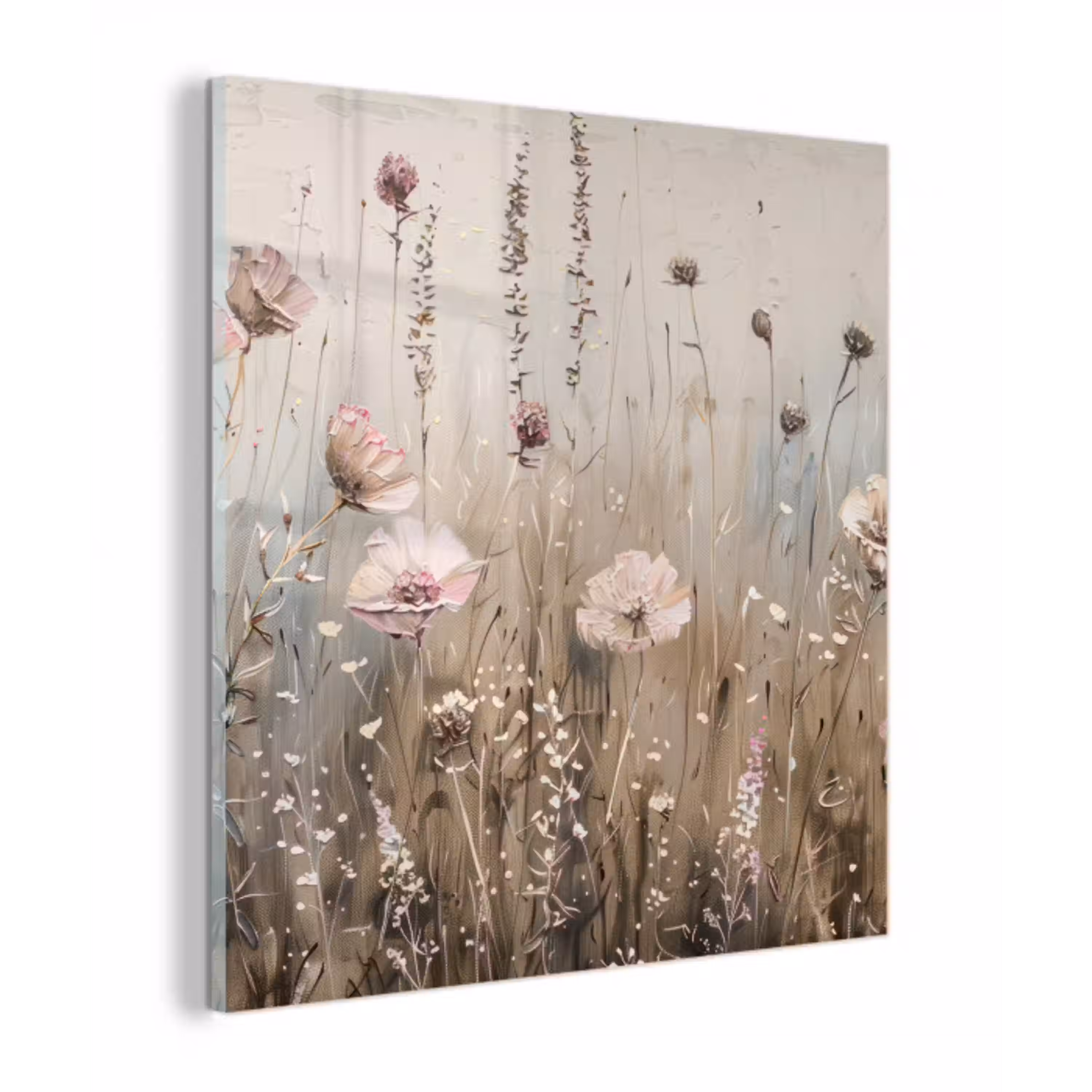 Bloemen - Roze - Modern - Beige plexiglas 5mm klein -z3d