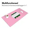 Yes fun - Groen - Roze Muismat XXL klein -sfeer4