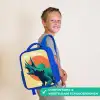 Dino - Triceratops  - Dier Kinderrugzak - Blauw middel -sfeer3_NL