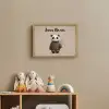 Panda - Blauwe bloemen - Zachtheid Light Box met batterij (Wandlamp kind) middel -sfeer2_kind