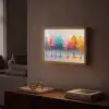 Bomen - Kleurrijk - Natuur - Abstract Light Box met batterij (Wandlamp) middel -sfeer1