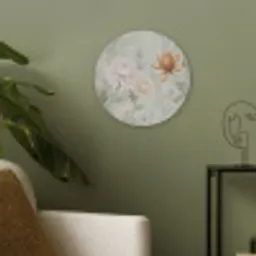 Illustratie - Bloemen - Groen Akoestische PET Vilt - Rond klein -sfeer2