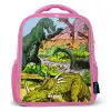 Feest in Dinosaurusland Kinderrugzak - Roze middel -3d