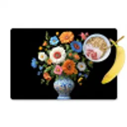 Vaas - Boeket - Bloemen - Kleur Placemat vinyl groot -zzzproduct_Kitchenyeah-website