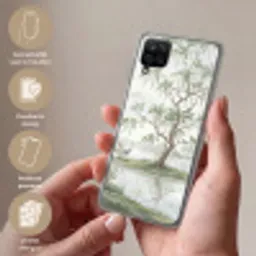 Reiger - Landschap - Groen Telefoonhoesje Samsung Galaxy A12 klein -sfeer3_NL