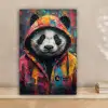 Graffiti - Panda - Jas - Kleurrijk canvas 2cm klein -sfeer1
