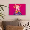 Geit - Hoorns - Kimono - Kleurrijk canvas 2cm klein -sfeer1