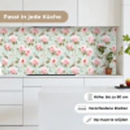 Rozen - Vogels - Pastel - Kleurrijk keuken achterwand 2 middel 871 -sfeer4_DE