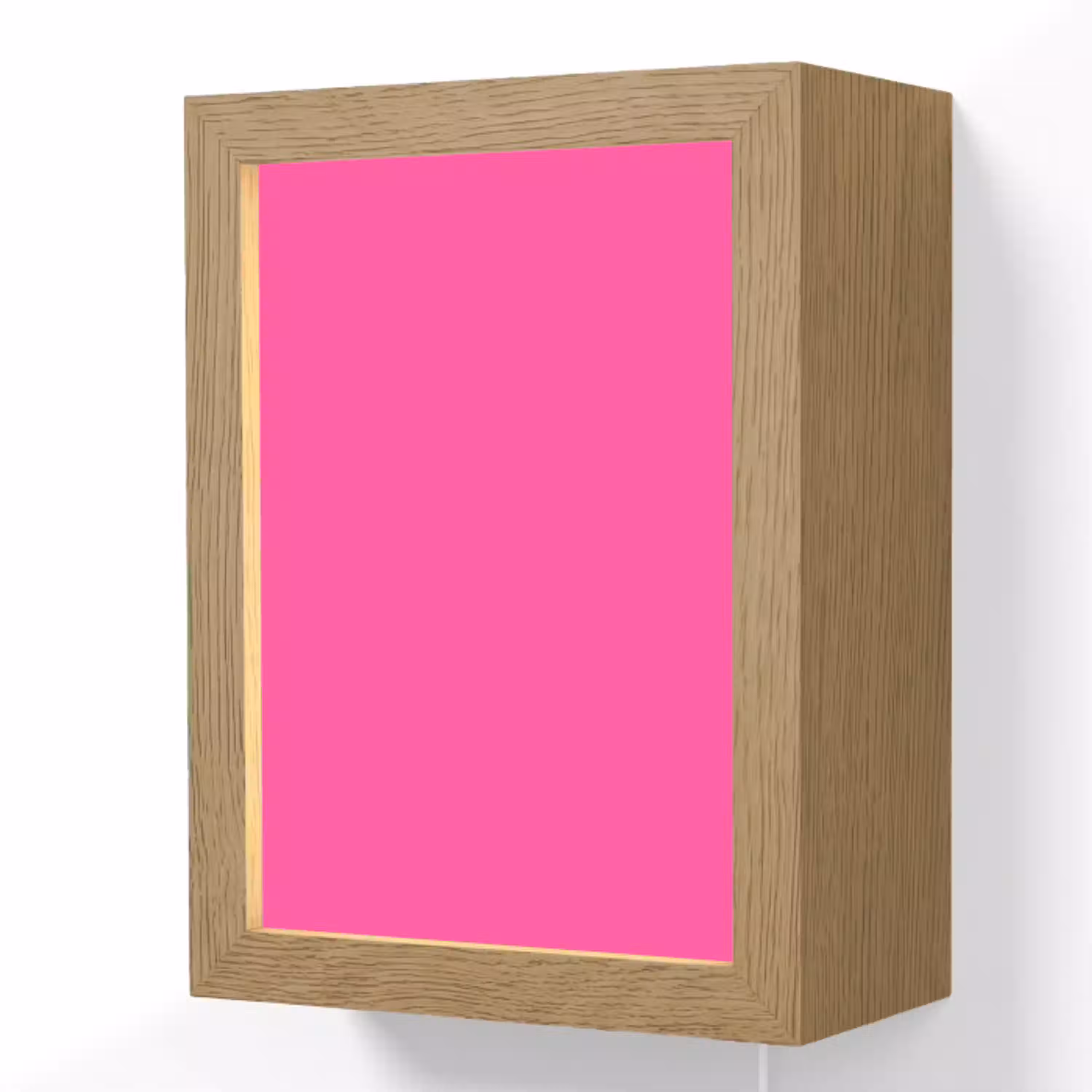 Electric - Magenta - Roze Light Box met kabel (Wandlamp) klein 929 -3d