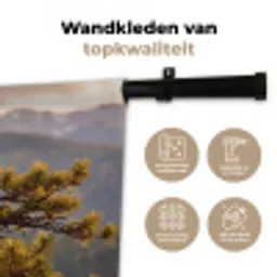 Zeearend - Boom - Bergen - Groen Wandkleed katoen klein -sfeer2
